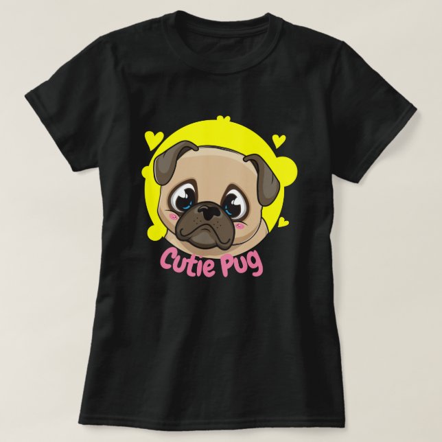 Cute Pug T-Shirt (Design Front)