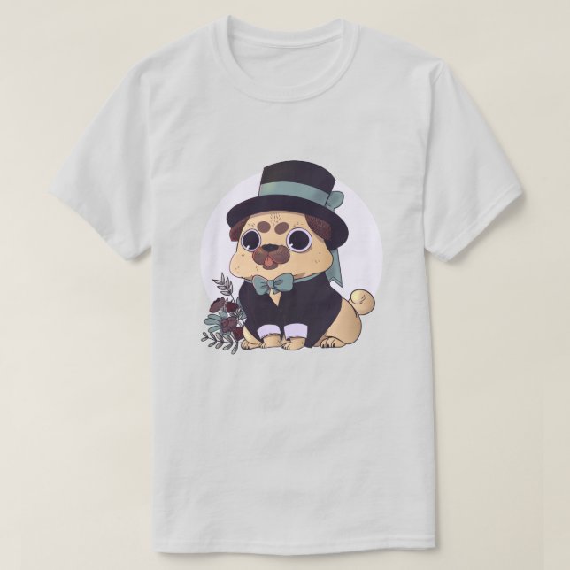 Cute Pug T-Shirt (Design Front)