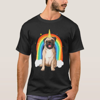 Cute Pug Unicorn Unipug Pug Dog T-Shirt