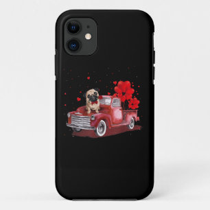 Cute Pug Valentine's Day Heart Truck Case-Mate iPhone Case