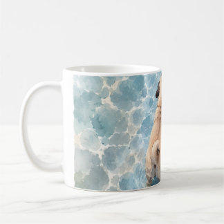 Cute Pug Watercolor Portrait Coffee Mug