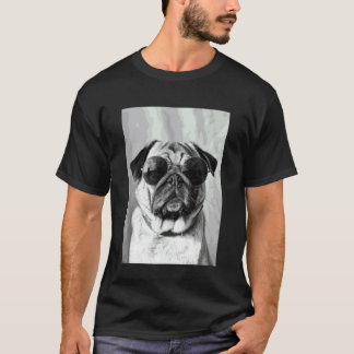 Cute Pug with Sunglasses Pet Lover Photo Booth Coo T-Shirt