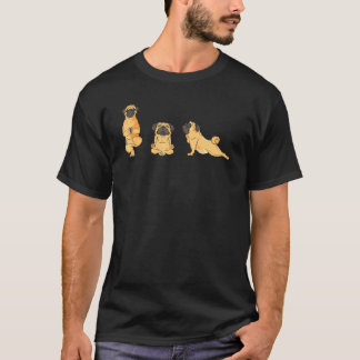 Cute Pug Yoga Gymnastics Zen Namaste Workout Dog T-Shirt