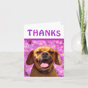 Cute Puggle Thank You Card