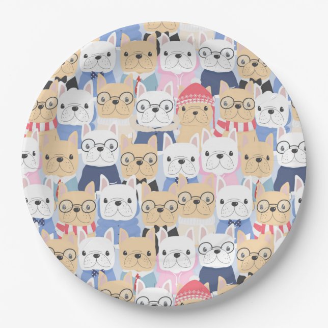 Cute Pugs Paper Plate (Front)