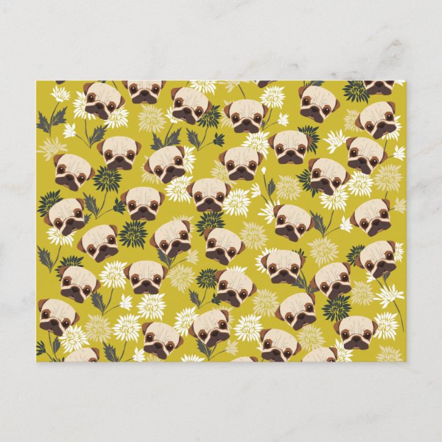 Cute Pugs Postcards (Front)