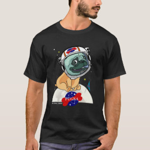 Cute PUGSA PUG Astronaut In Space Helmut  ONE SMAL T-Shirt