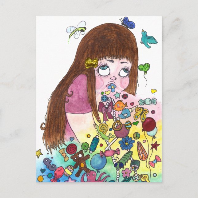 Cute Puke Postcard (Front)