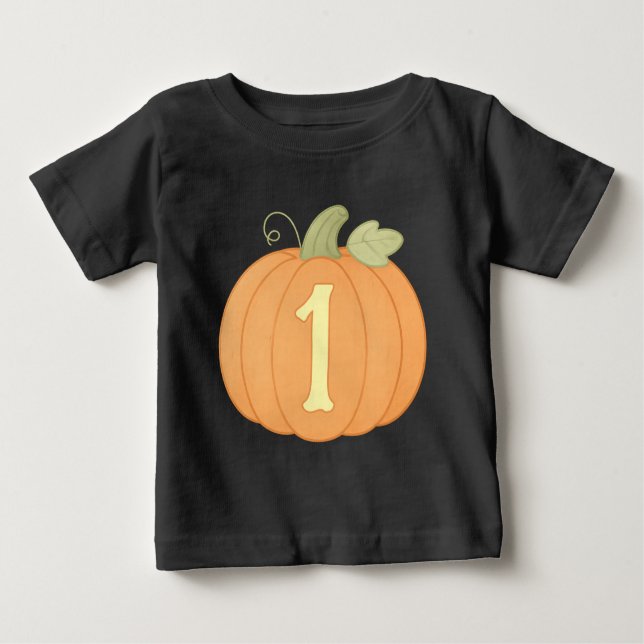 Cute Pumpkin 1st Birthday Shirt | Fall Autumn Kids (Front)