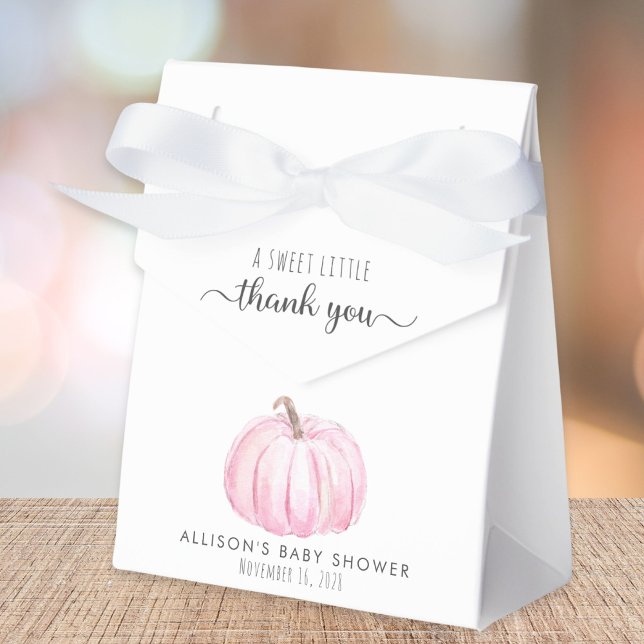 Cute Pumpkin Baby Girl Shower Thank You Favour Box (Creator Uploaded)