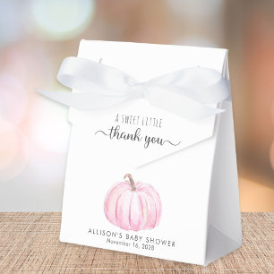 Cute Pumpkin Baby Girl Shower Thank You Favour Box