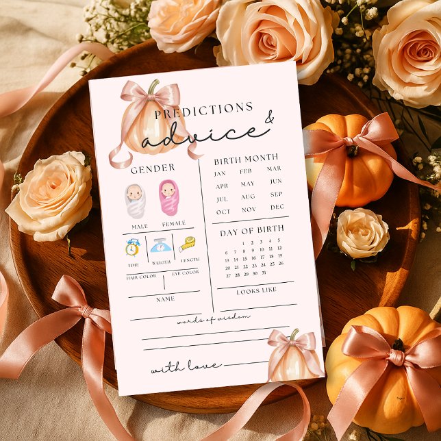 Cute Pumpkin Baby Shower Advice And Predictions (Creator Uploaded)