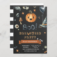 Cute Pumpkin Boo Crazy Halloween party