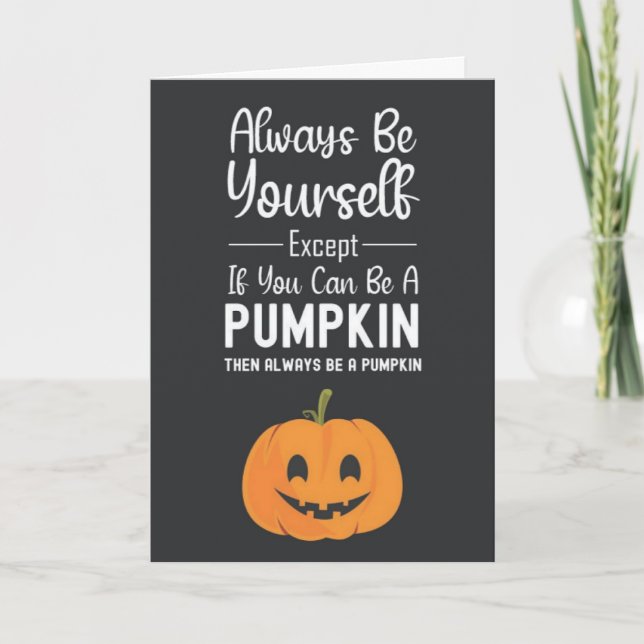 Cute Pumpkin Cards Funny Humor Fall Humorous (Front)