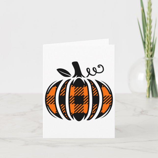 Cute Pumpkin Fall And Autumn Pumpkins Thanksgiving Card (Front)