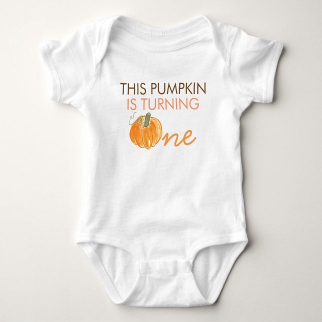 Cute Pumpkin first Birthday Baby Shirt (Front)