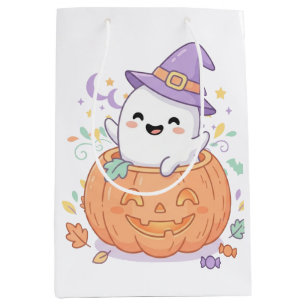 Cute pumpkin ghost Halloween special shopping bag