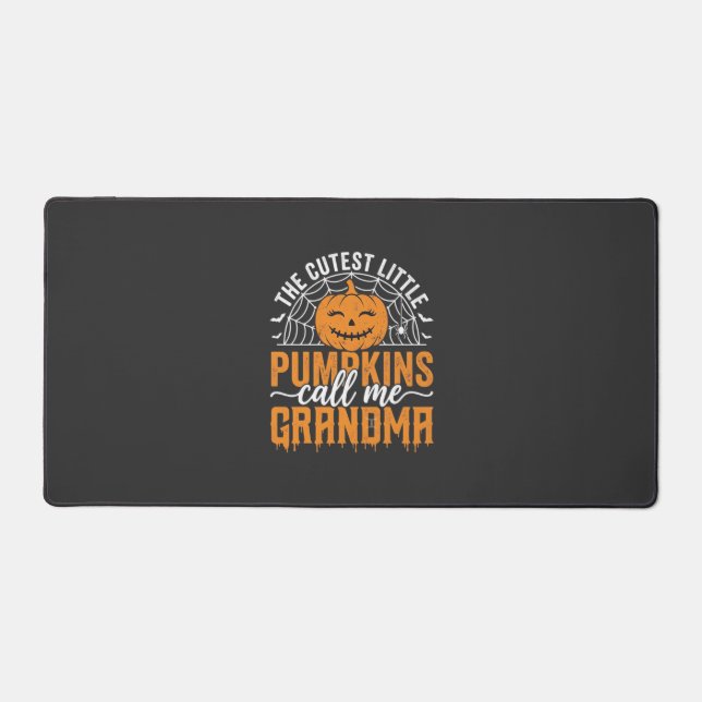 Cute Pumpkin Grandma Halloween Design_1 Desk Mat (Front)
