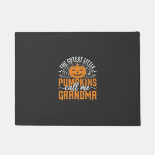 Cute Pumpkin Grandma Halloween Design_1 Doormat