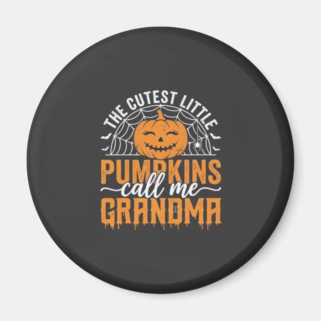 Cute Pumpkin Grandma Halloween Design_1 Magnet (Front)