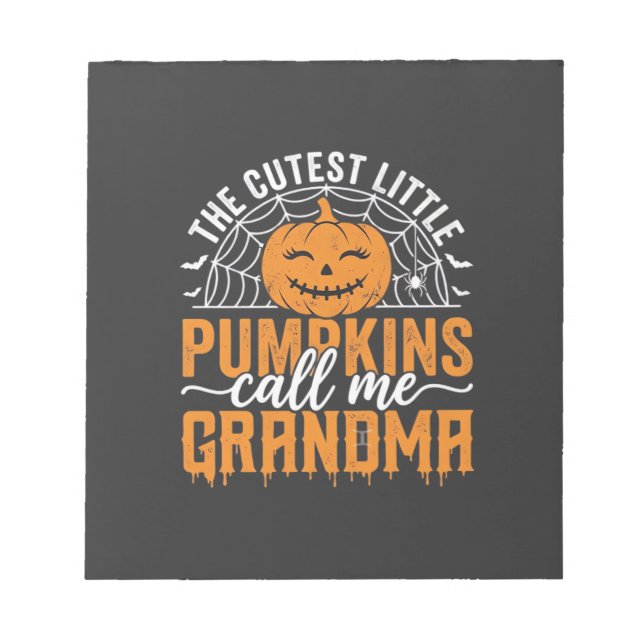 Cute Pumpkin Grandma Halloween Design_1 Notepad (Front)