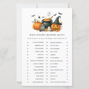 Cute Pumpkin Halloween Baby Shower Activity Game