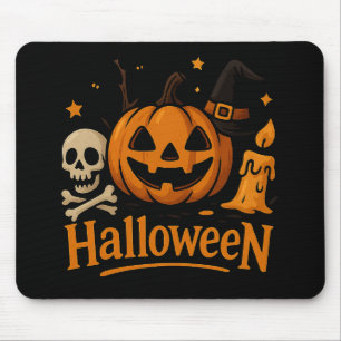 Cute Pumpkin Halloween Mouse Pad