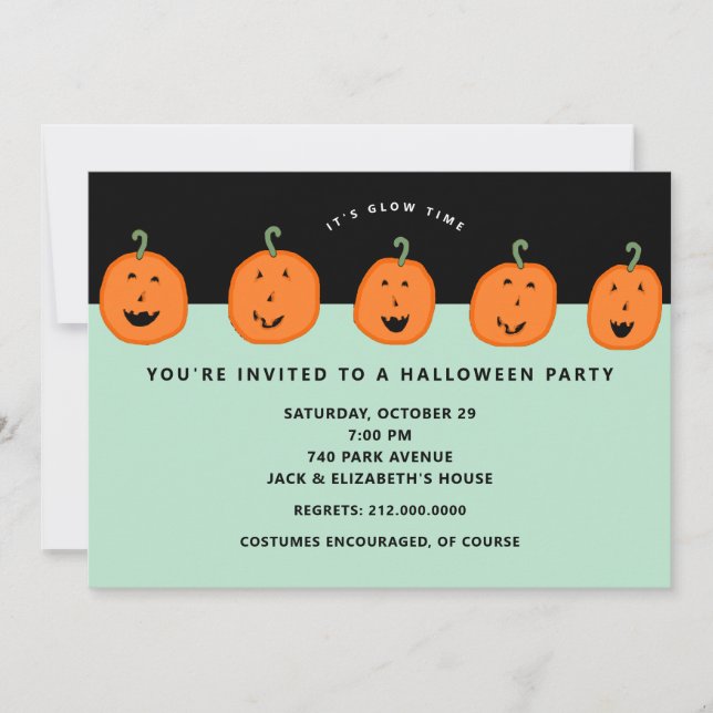 Cute Pumpkin Halloween Party Invitation (Front)