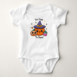 Cute Pumpkin Halloween Vector Art Baby Bodysuit