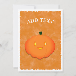 Cute Pumpkin Halloween Watercolor Baby Shower Invitation
