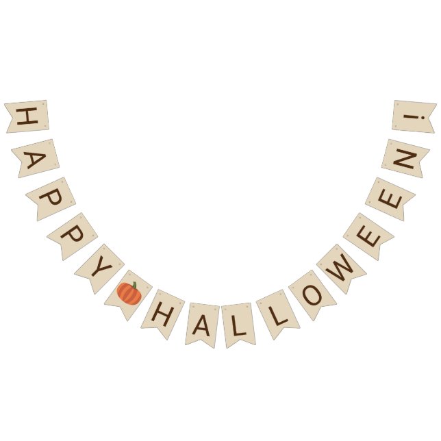 Cute Pumpkin Happy Halloween Bunting (All)
