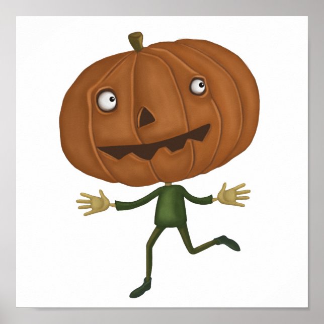 cute pumpkin head poster (Front)