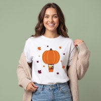 Cute Pumpkin Hot Air Balloon Autumn Thanksgiving
