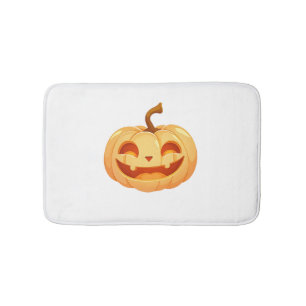 Cute Pumpkin Jack O Lantern Turtle Sea Halloween C Bath Mat