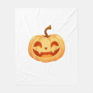Cute Pumpkin Jack O Lantern Turtle Sea Halloween C Fleece Blanket