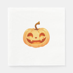 Cute Pumpkin Jack O Lantern Turtle Sea Halloween C Napkin