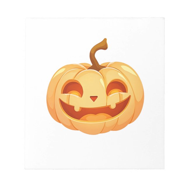 Cute Pumpkin Jack O Lantern Turtle Sea Halloween C Notepad (Front)