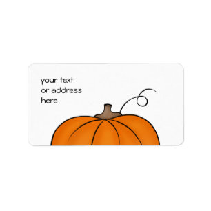 Cute pumpkin labels for your text or address