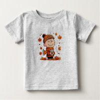​Cute Pumpkin Linus Fall Toddler & Baby T-Shirt