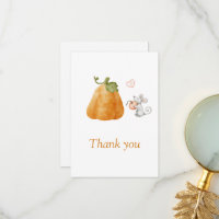 Cute Pumpkin Mouse Fall Baby Shower