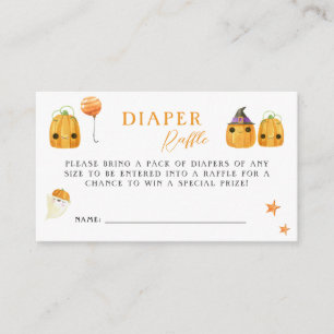 Cute Pumpkin On the Way Baby Shower Diaper Ruffle Enclosure Card