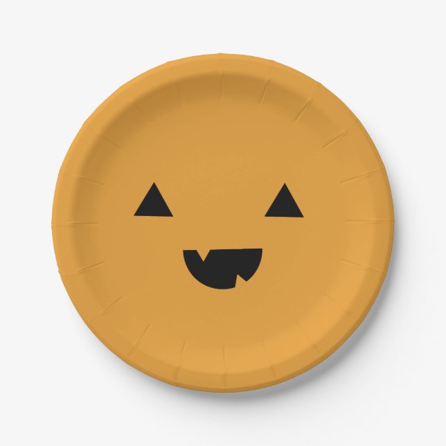 Cute Pumpkin Paper Plate (Front)