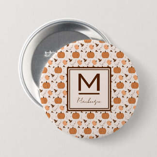 Cute Pumpkin Pattern Button