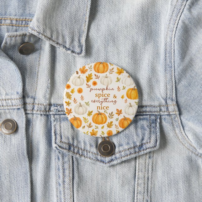 Cute Pumpkin Pattern | Thanksgiving  7.5 Cm Round Badge (In Situ)