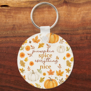 Cute Pumpkin Pattern   Thanksgiving  Key Ring
