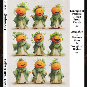 Cute Pumpkin People, Halloween Set FK7 Decoupage Tissue Paper