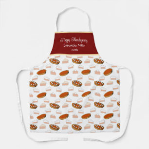 Cute Pumpkin Pies Pattern Thanksgiving Girly Gift Apron