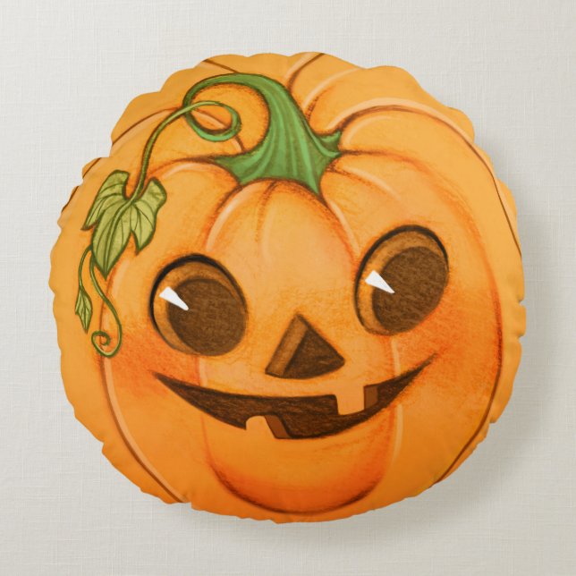 Cute Pumpkin Pillow #1 (Front)