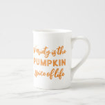 Cute pumpkin spice autumn bone china mug<br><div class="desc">Love pumpkin spice? Here's a sweet mug to celebrate Fall.</div>