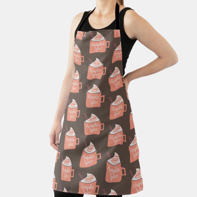 Cute Pumpkin Spice Fall Campfire Apron (Insitu)